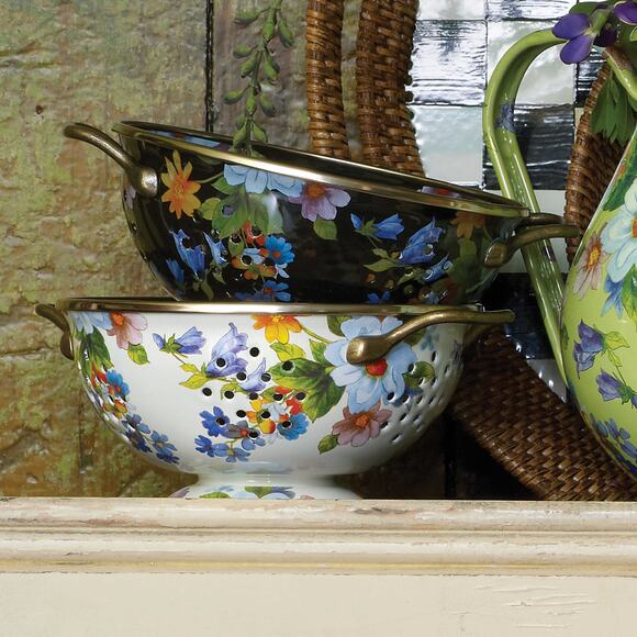 Brand New Mackenzie-Childs White Flower Market Small Colander - Picture 4 of 6